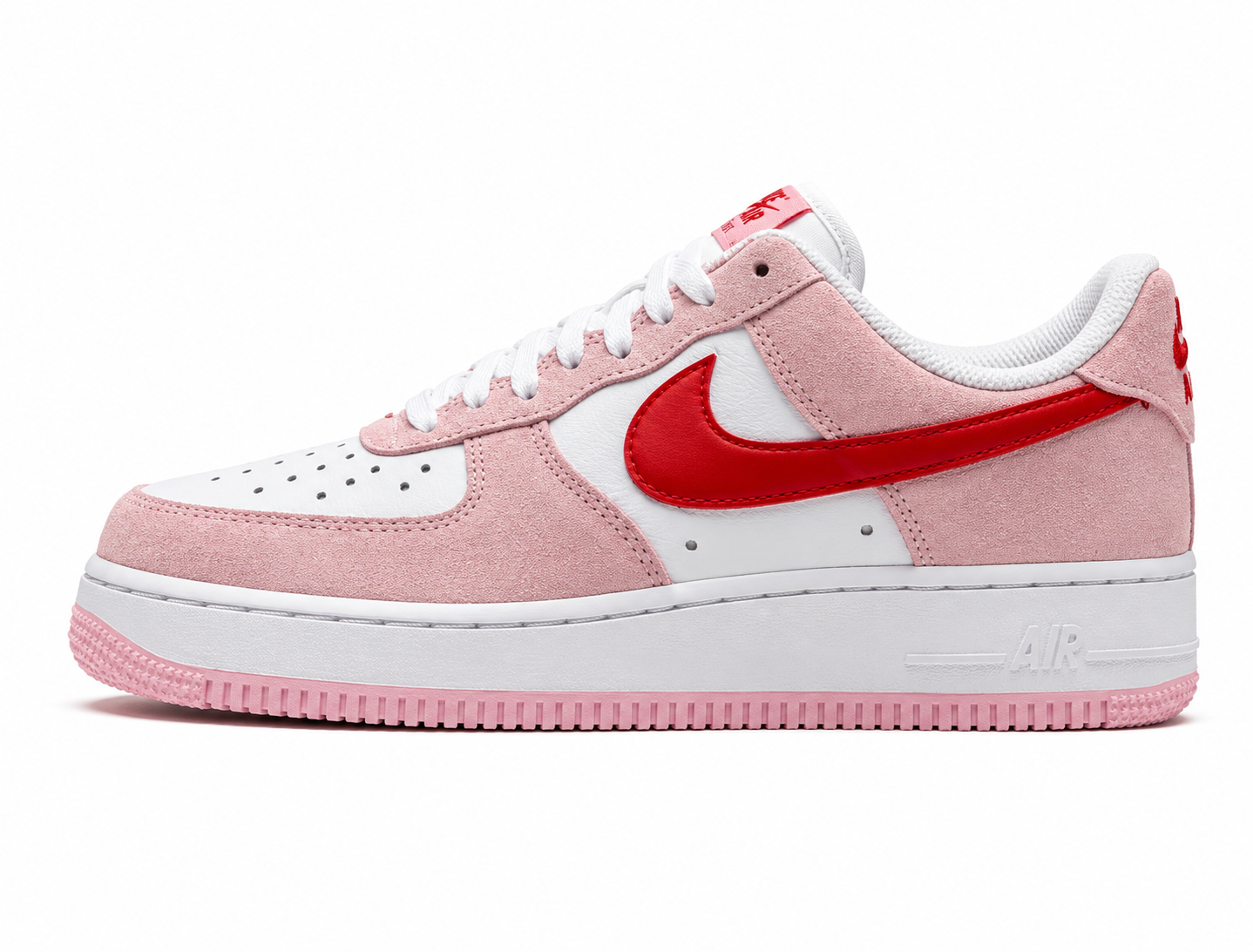 Nike Air Force 1 Low Pink Foam Red Swoosh