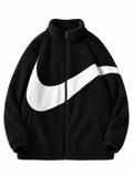 Nike big swoosh trendy black coat