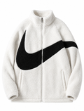 Nike big swoosh trendy white coat
