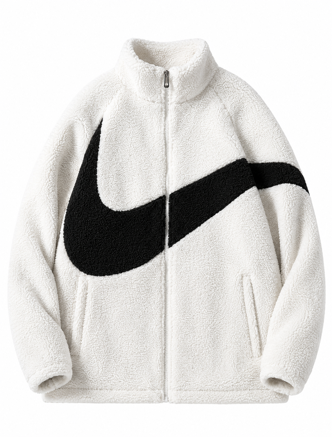 Nike big swoosh trendy white coat